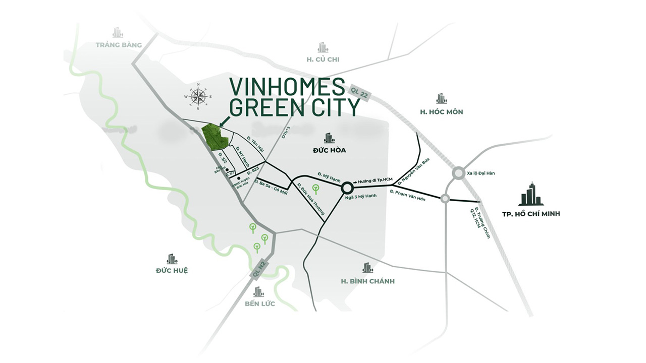 Vị trí Vinhomes Green City đắc địa